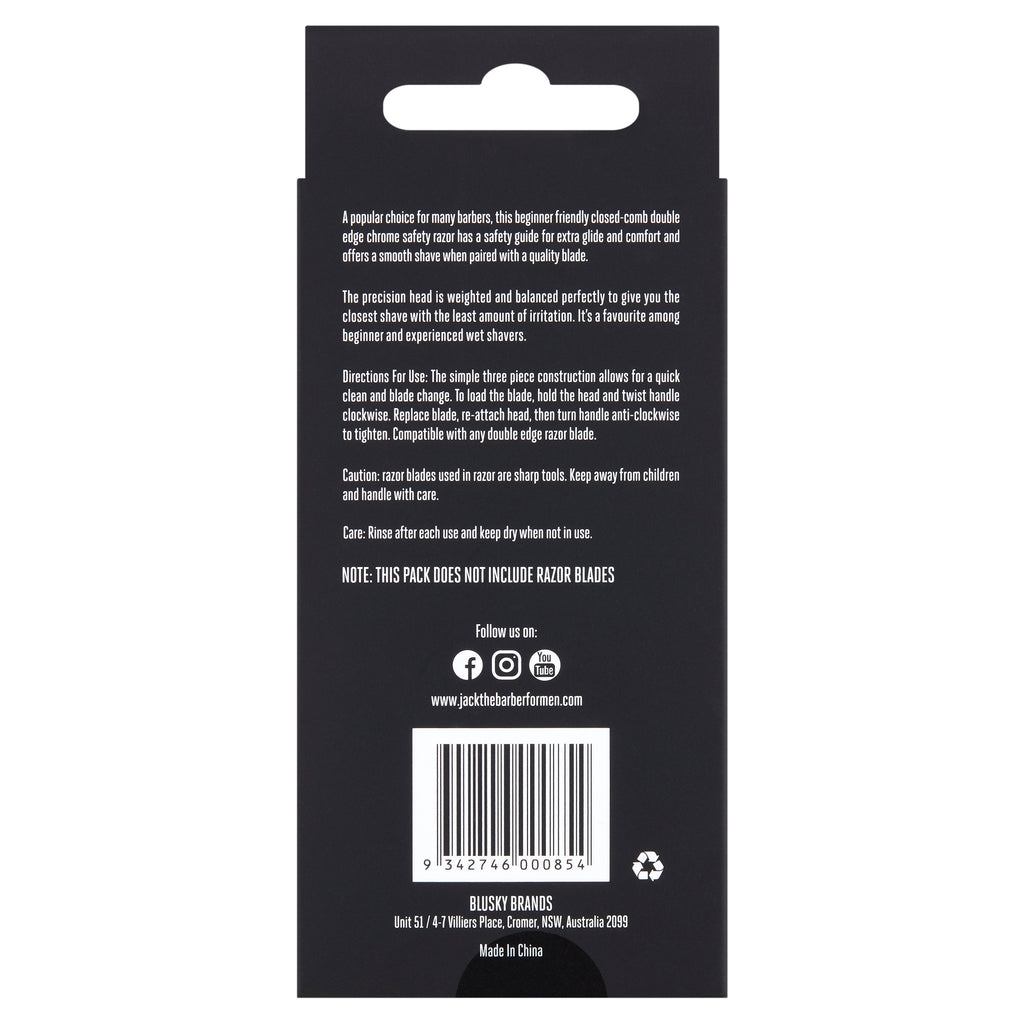Edge Razor Packaging Double Edge Safety Razor – Jack the Barber