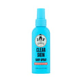Blue bottle of Jack the Barber Clear Skin Body Spray on a white background