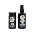 Two black bottles of Jack the Barber  hair products on a white background