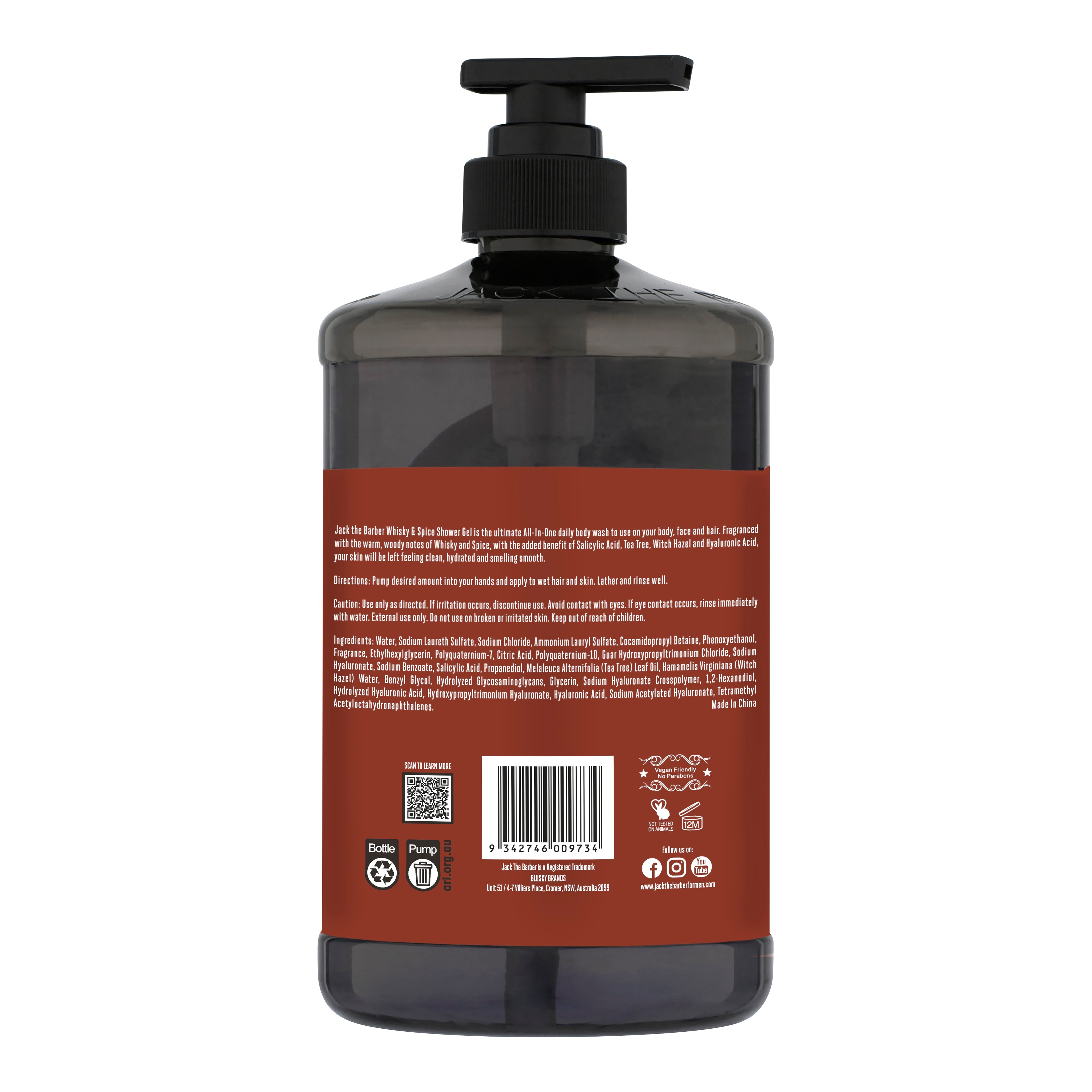 Shower Gel 1L - Whisky & Spice