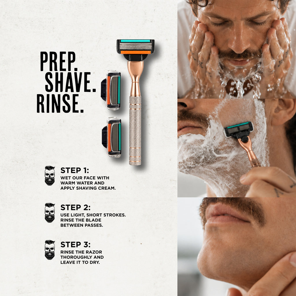 6 Blade Razor Kit