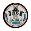 Jar of Jack the Barber fibre product with branding and product details.