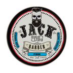 Jar of Jack the Barber fibre product with branding and product details.