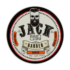Tin of Jack the Barber paste with skull and beard design on a white background
