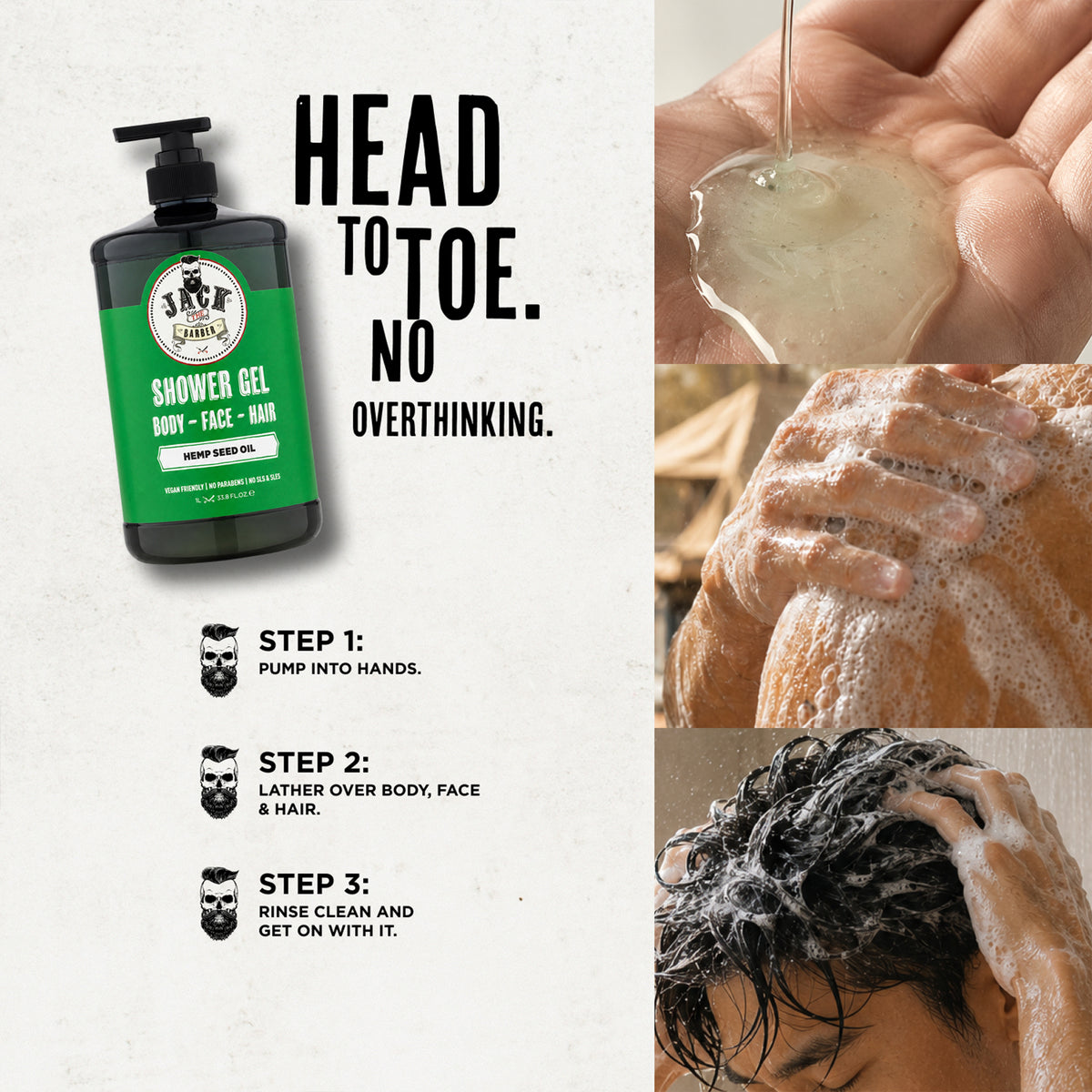 Shower Gel 1L - Hemp Seed Oil