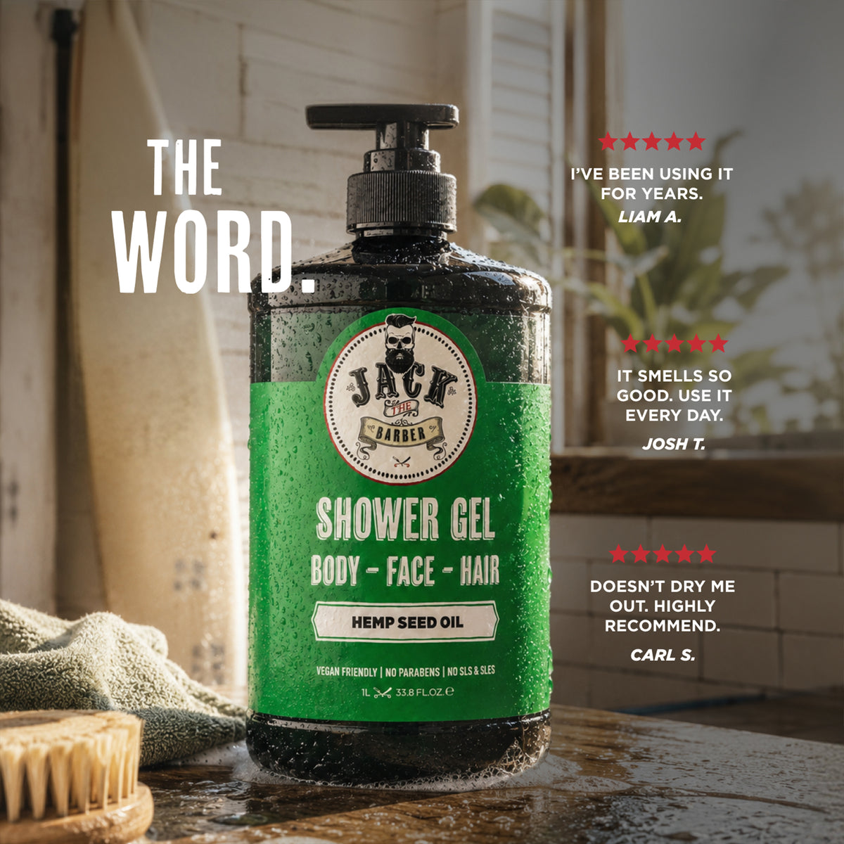 Shower Gel 1L - Hemp Seed Oil