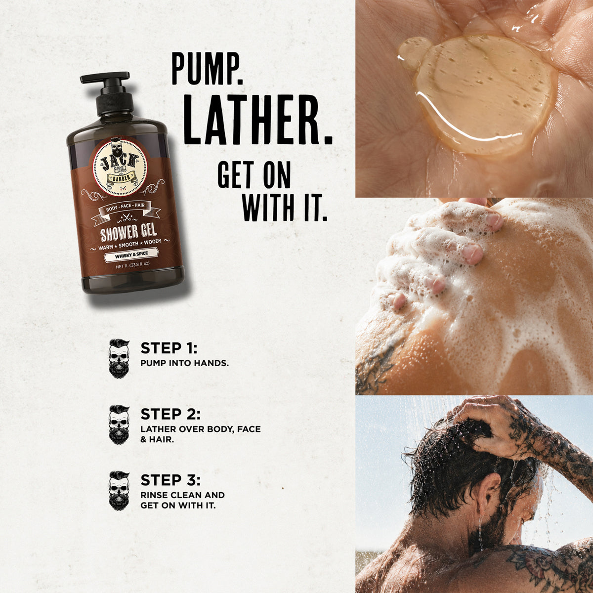 Shower Gel 1L - Whisky & Spice