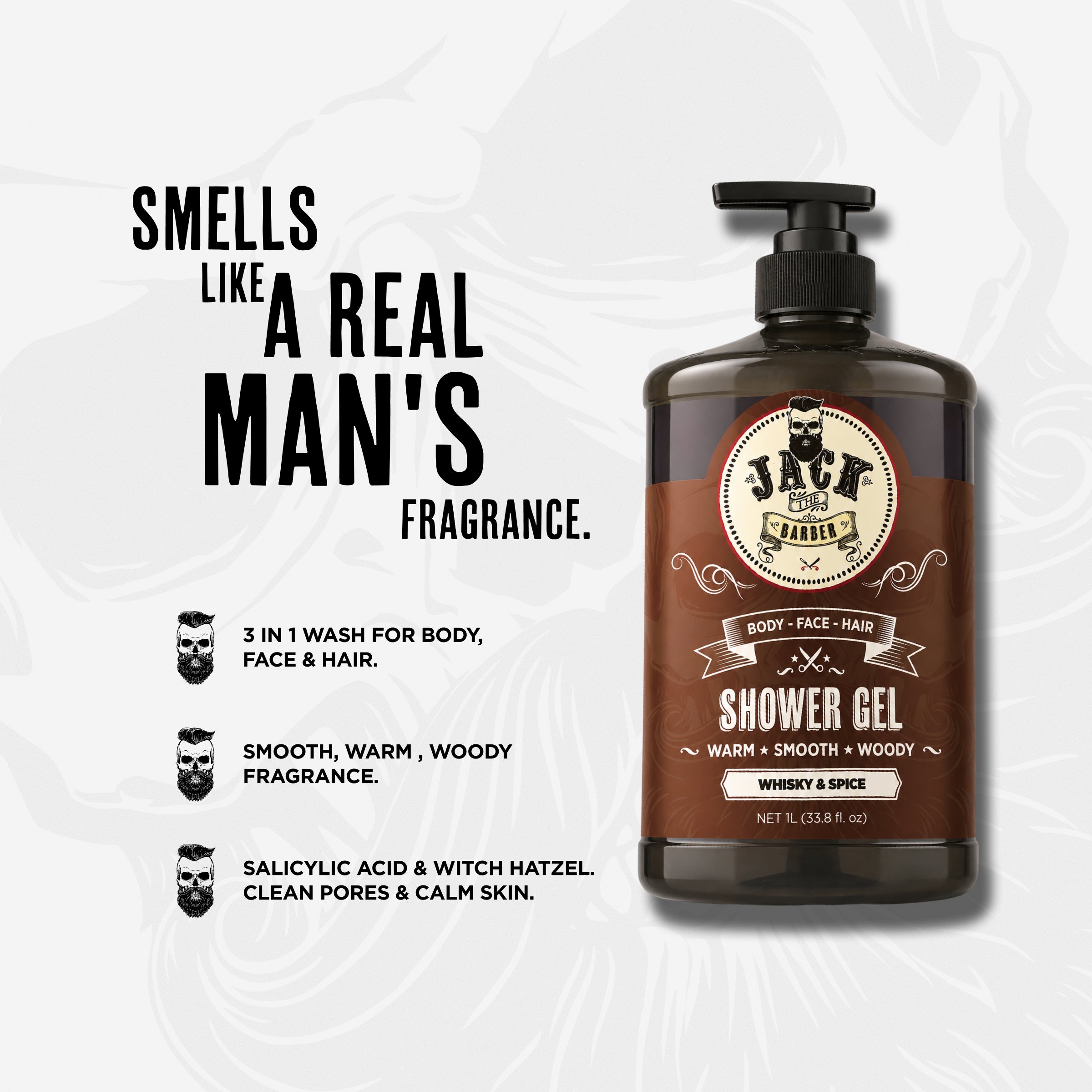 Shower Gel 1L - Whisky & Spice